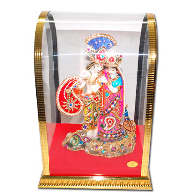"Radha Krishna Idol in Dome - 2105- code001 - Click here to View more details about this Product